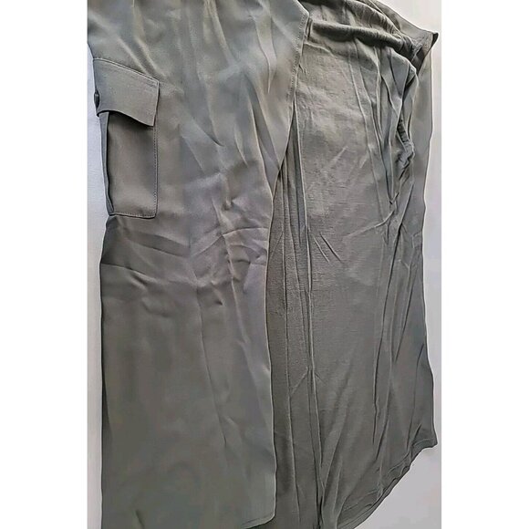 INC Macys Blouse Sz L Green Lightweight Sheer Front Back 100% Rayon Sleeveless - Picture 12 of 12